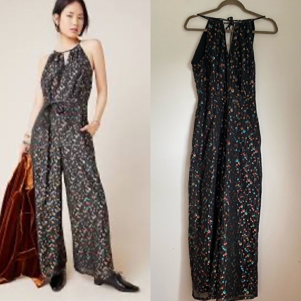 ANTHROPOLOGIE Edita Halter Jumpsuit by Eva Franco